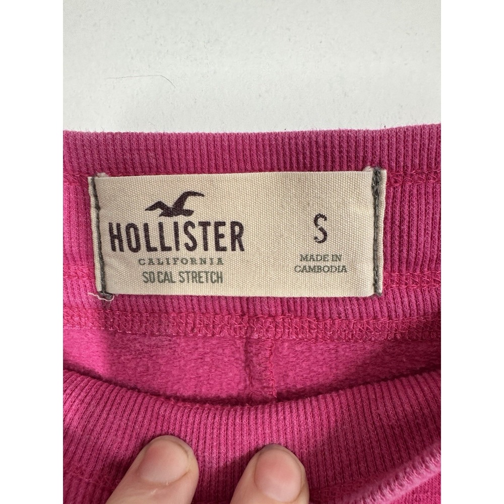 VTG Y2K Hollister Low Rise Straight Leg Sweatpants Womens S HCO Embroidered Pink - Picture 5 of 9